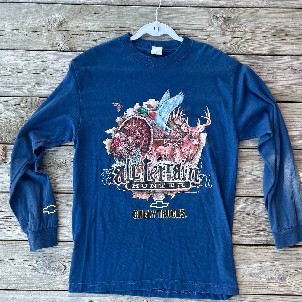 Chevrolet Chevy Mens Trucks Hunter Long Sleeve Graphic